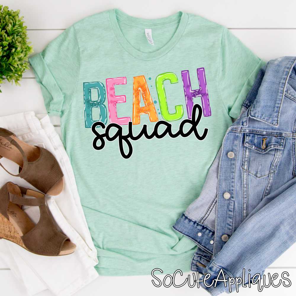 Beach squad bright *DTF* Transfer – socuteappliques.net