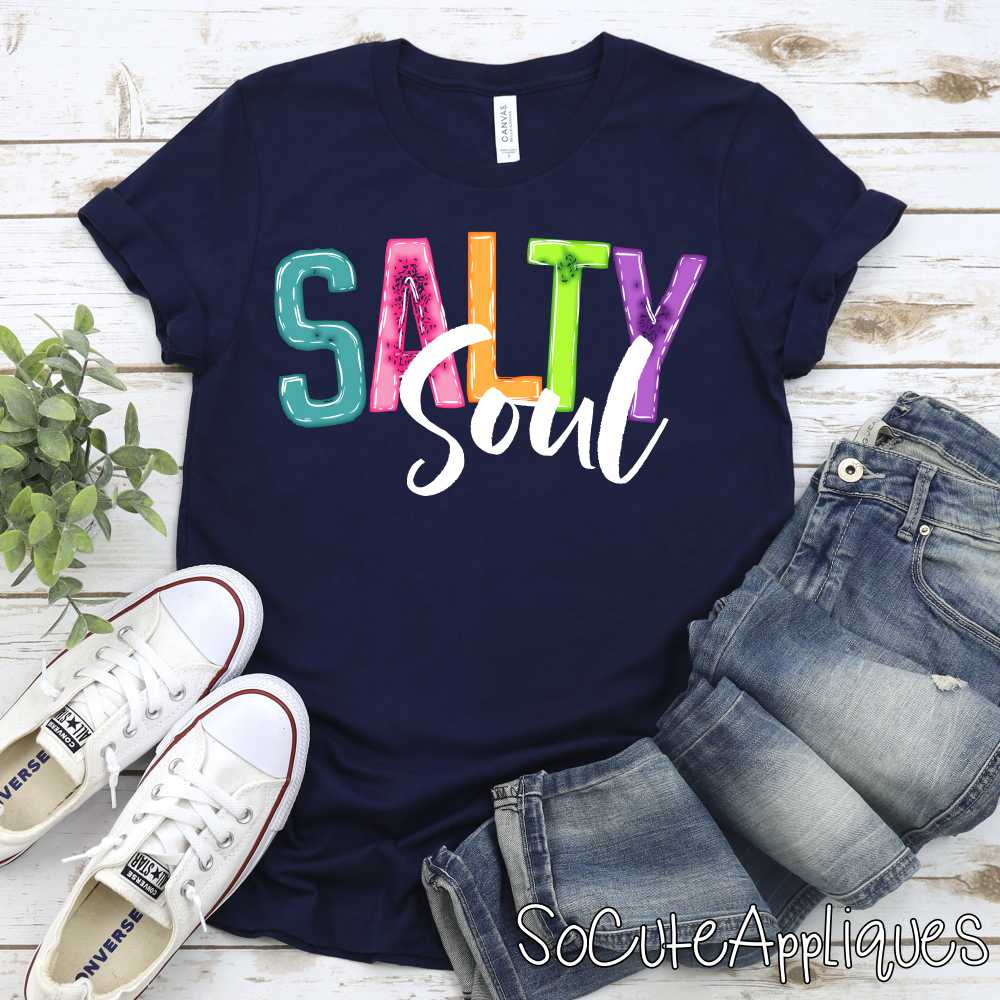 Salty soul bright white *DTF* Transfer