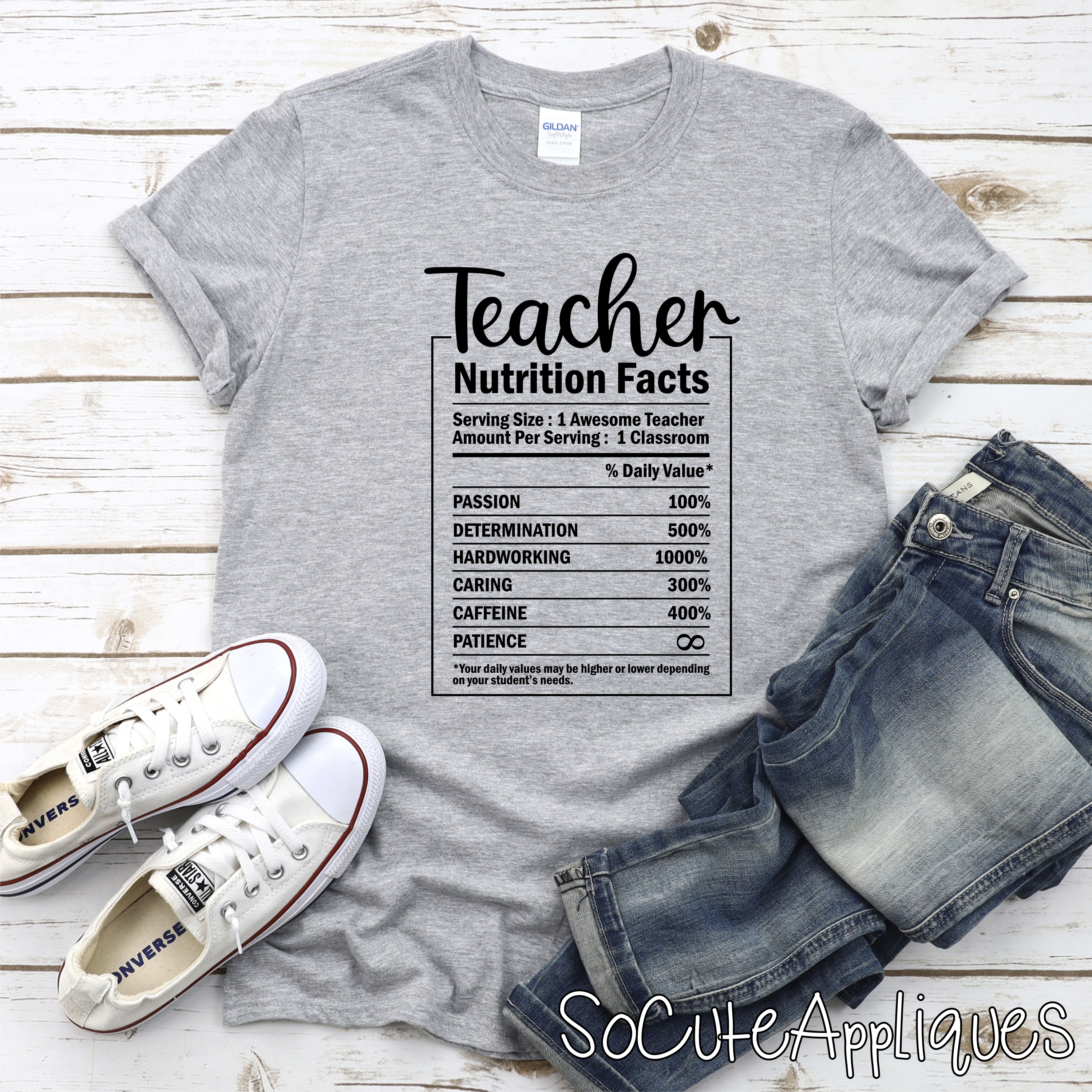 Teacher Nutrition BLACK DTF* Transfer