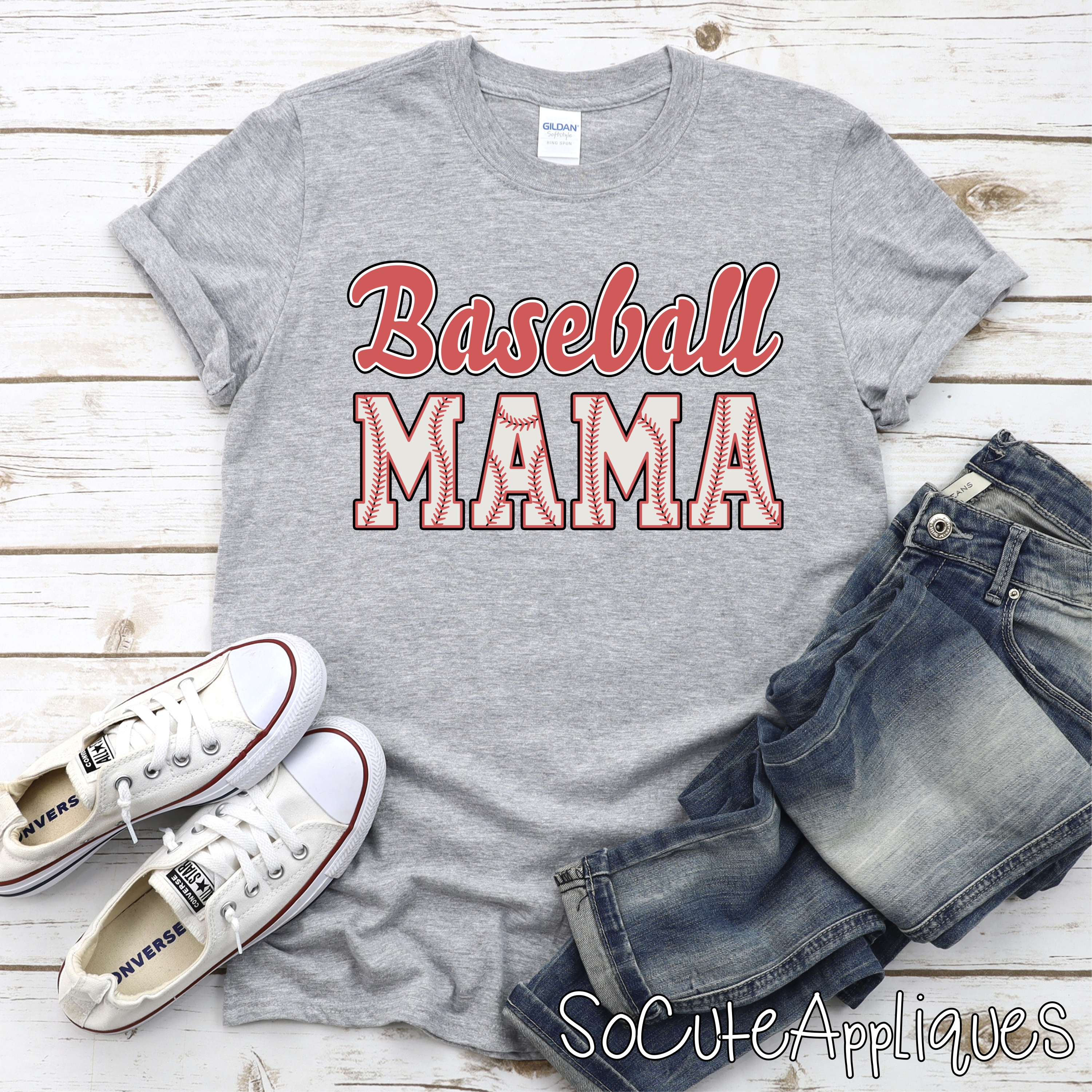 RETRO Baseball Mama *DTF* Transfer