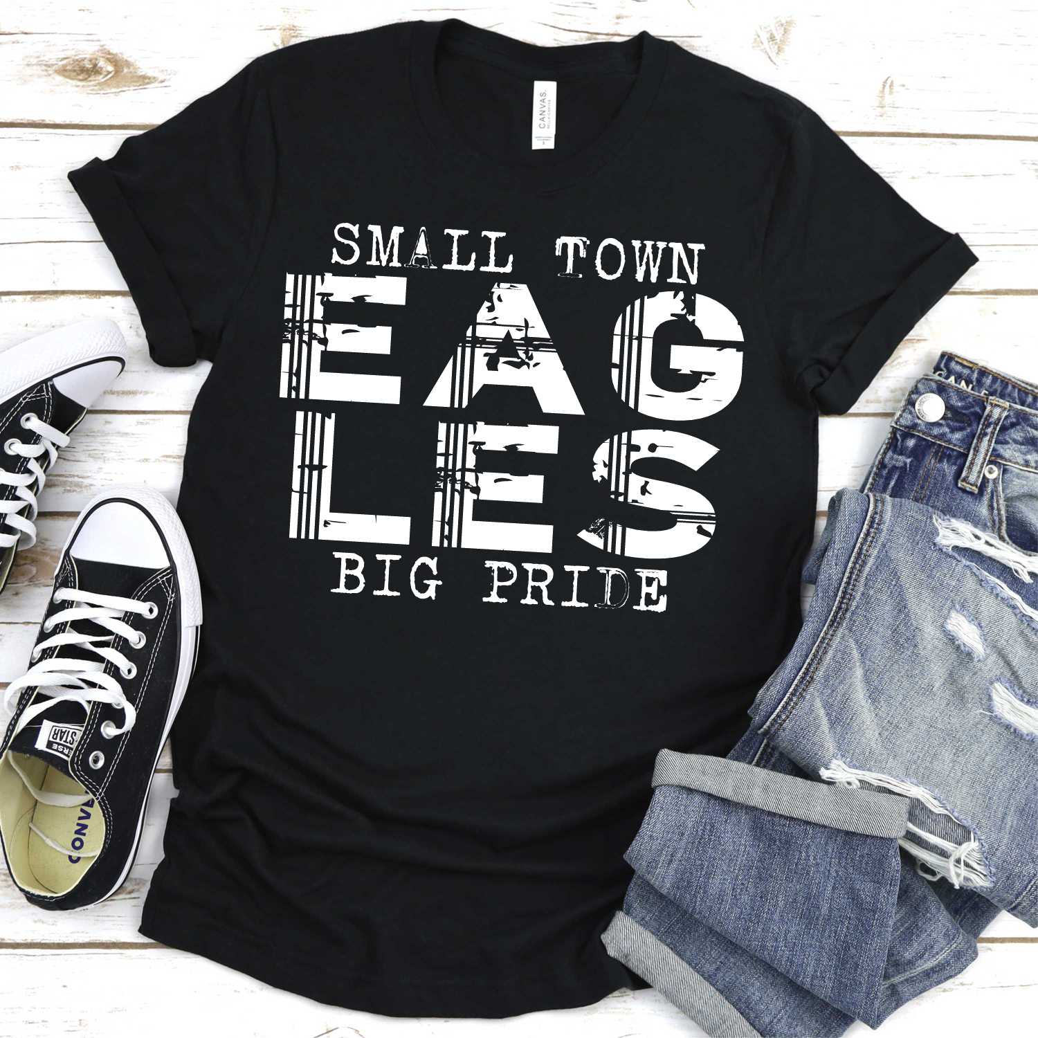 LIMITED EDITION EAGLES Small Town Big Pride *ADULT* Screen Print