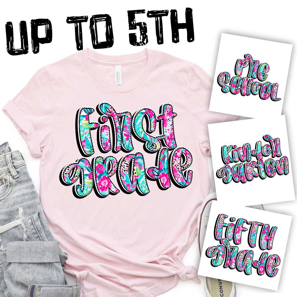 Flower script grades 2024 *DTF* Transfer