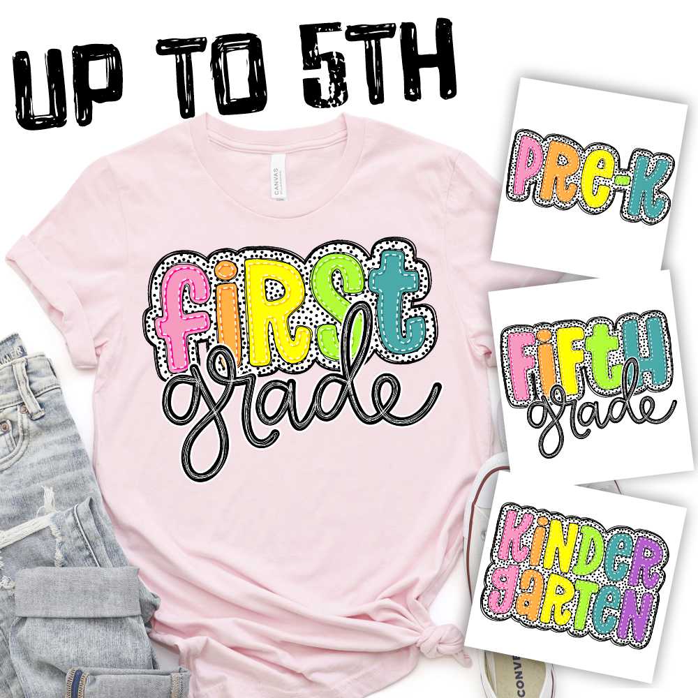 Rainbow grades on polka dots 2024 *DTF* Transfer
