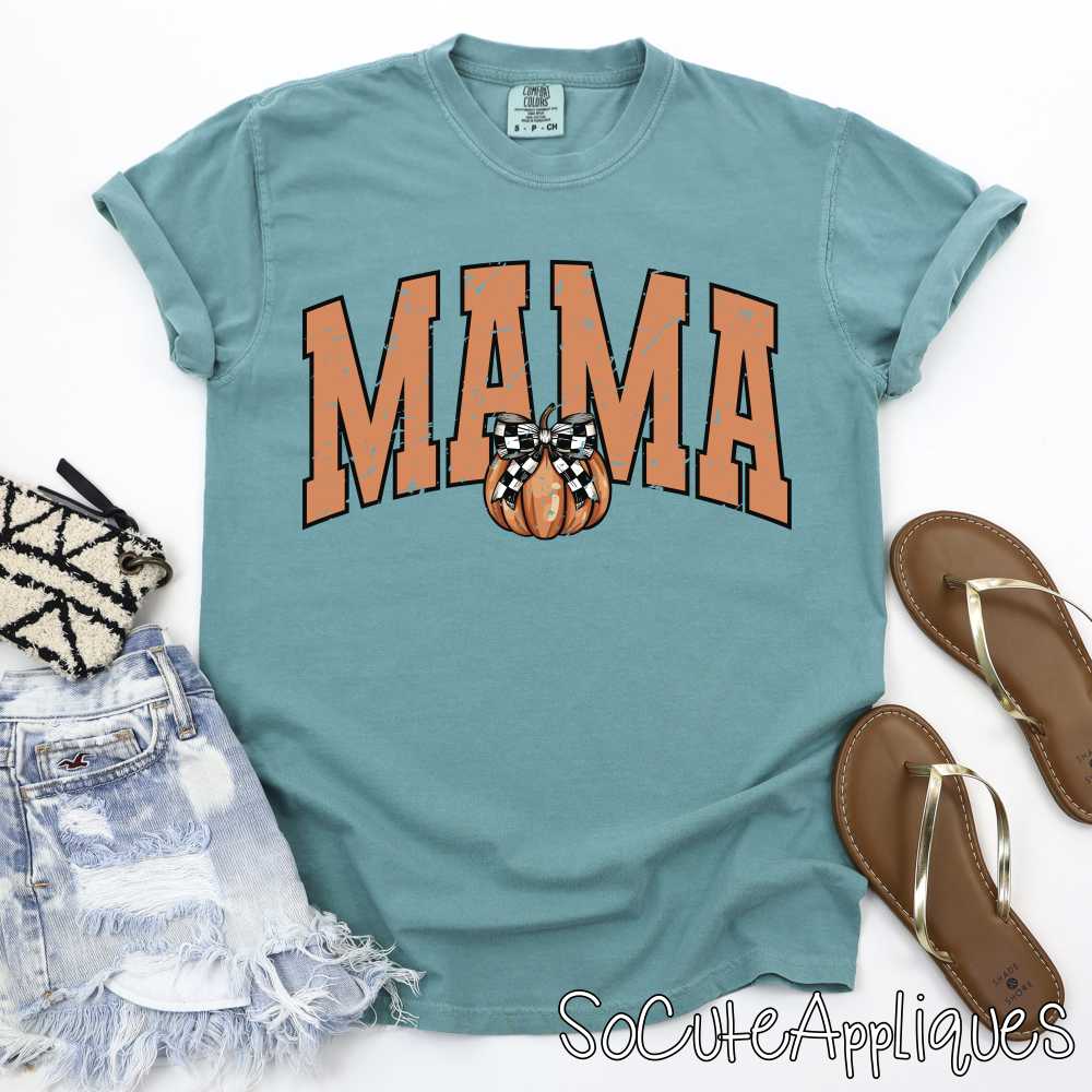 Mama arched with pumpkin *DTF* Transfer
