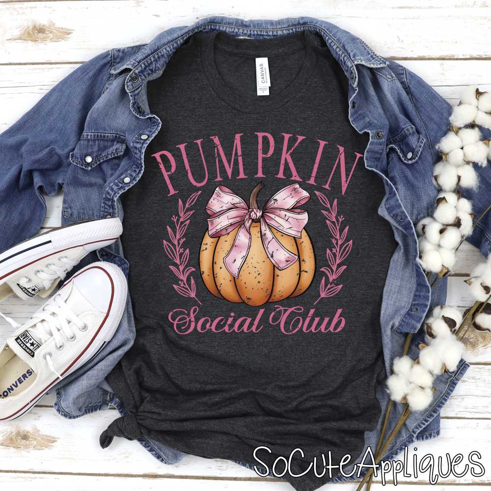 Pumpkin social club pink *DTF* Transfer
