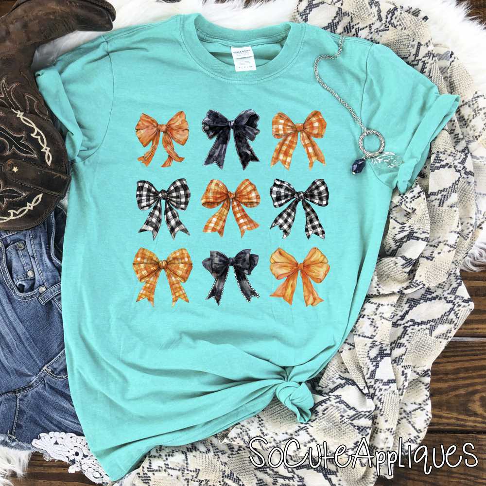 Black and orange bows *DTF* Transfer