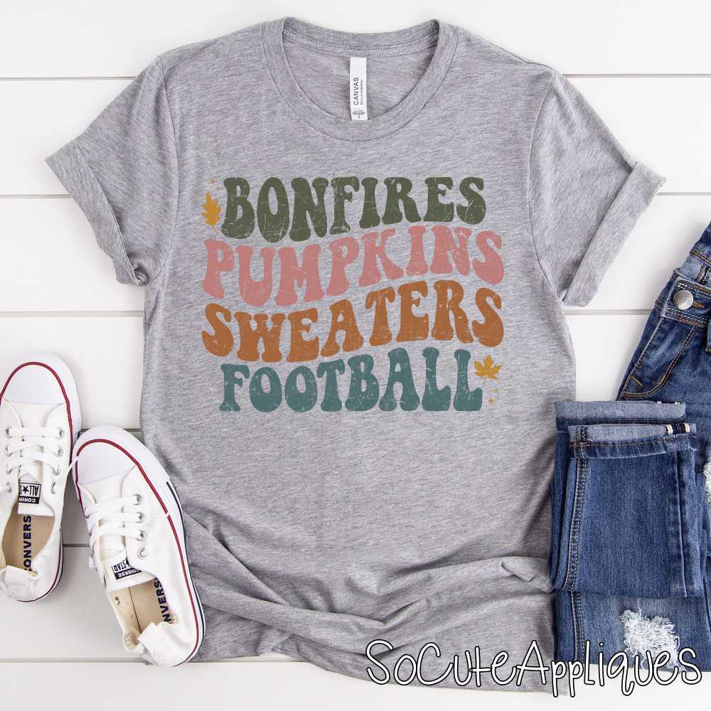 Bonfires pumpkins sweaters football *DTF* Transfer
