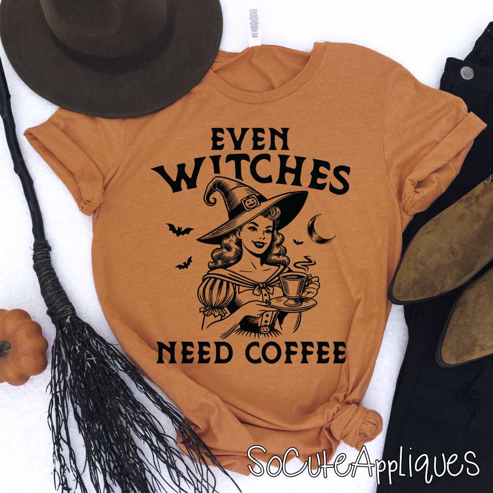Even witches need coffee *DTF* Transfer