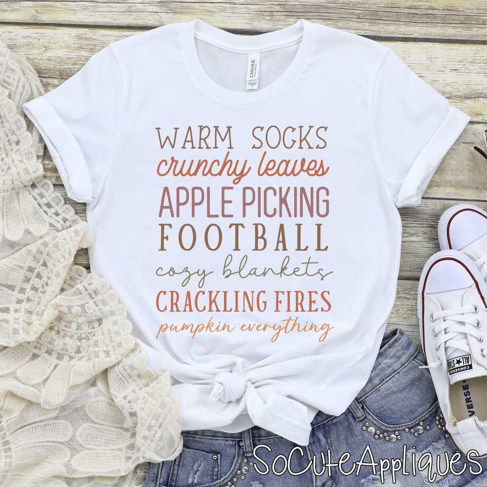 Fall things list *DTF* Transfer