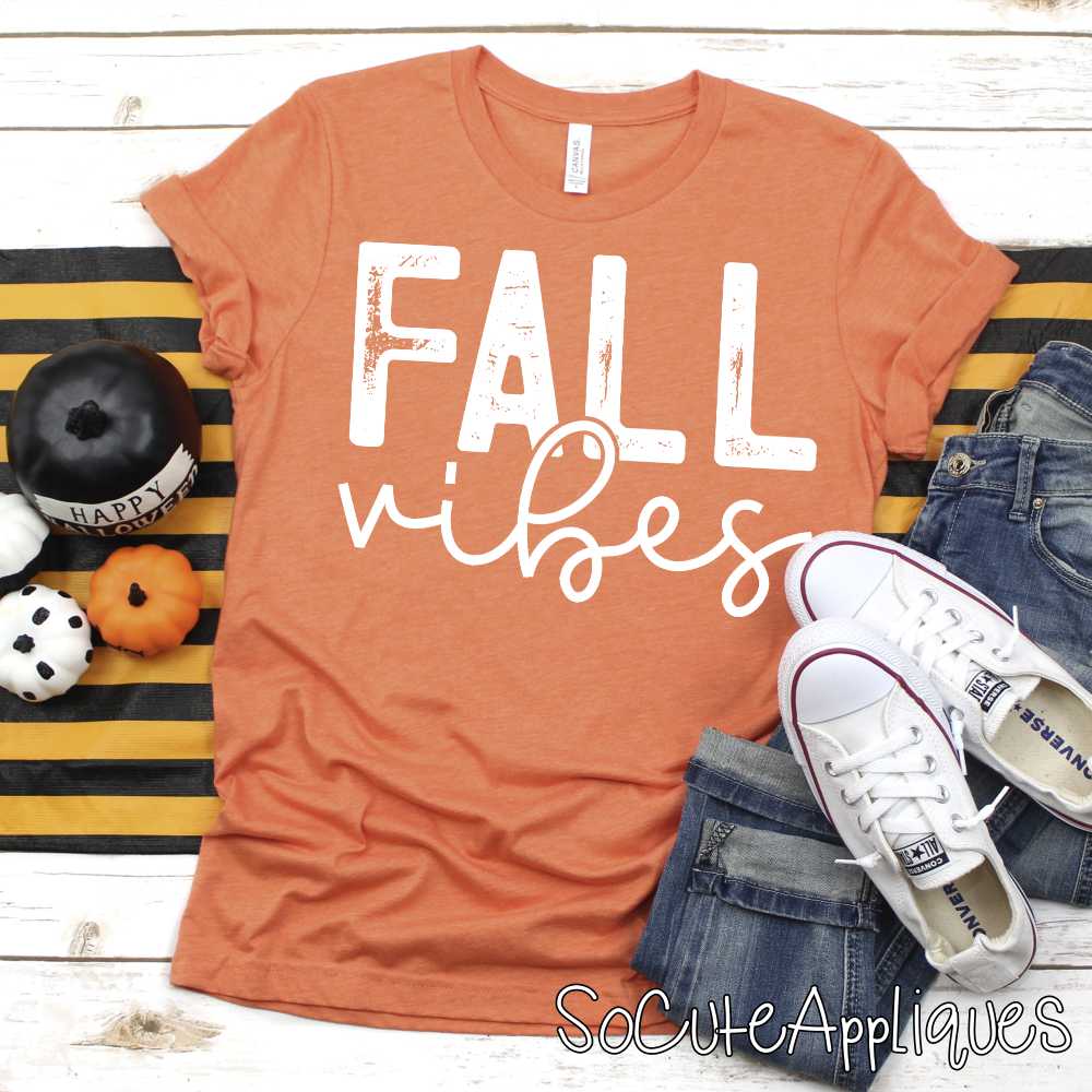 Fall vibes WHITE *DTF* Transfer