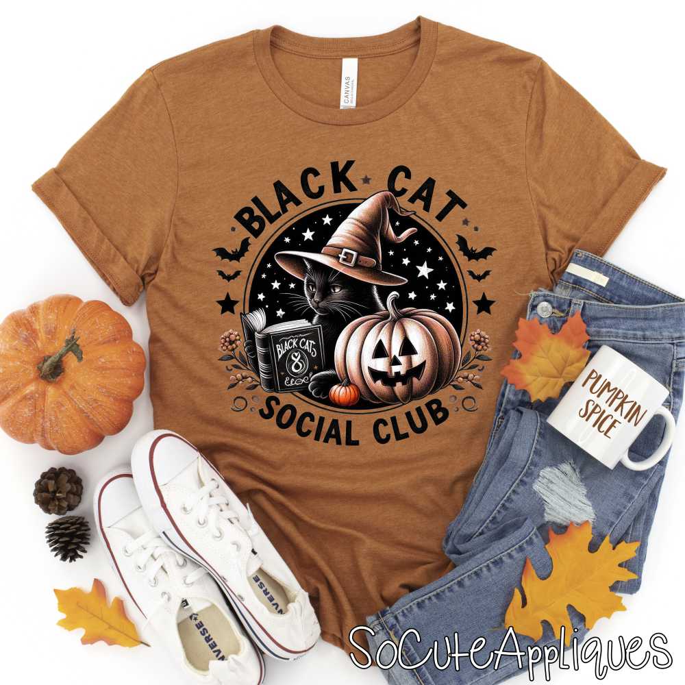 Black cat social club *DTF* Transfer