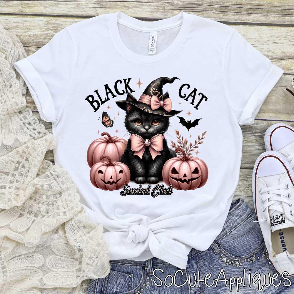Black cat social club *DTF* Transfer