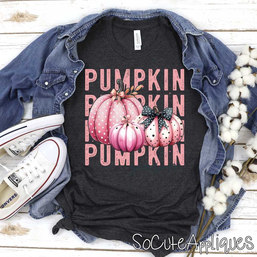 Pumpkin season pink *DTF* Transfer