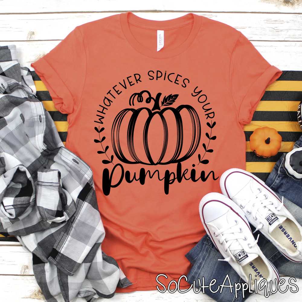 Whatever spices your pumpkin BLACK *DTF* Transfer