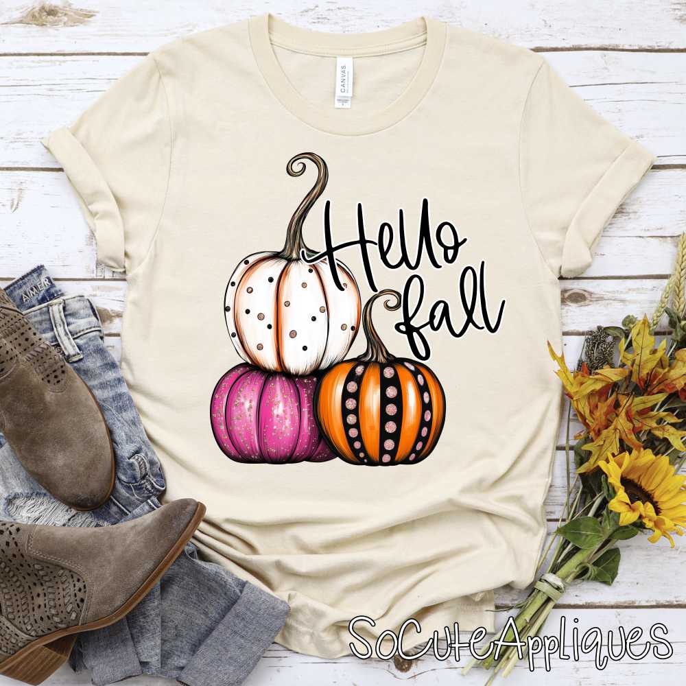 Hello fall pumpkins *DTF* Transfer