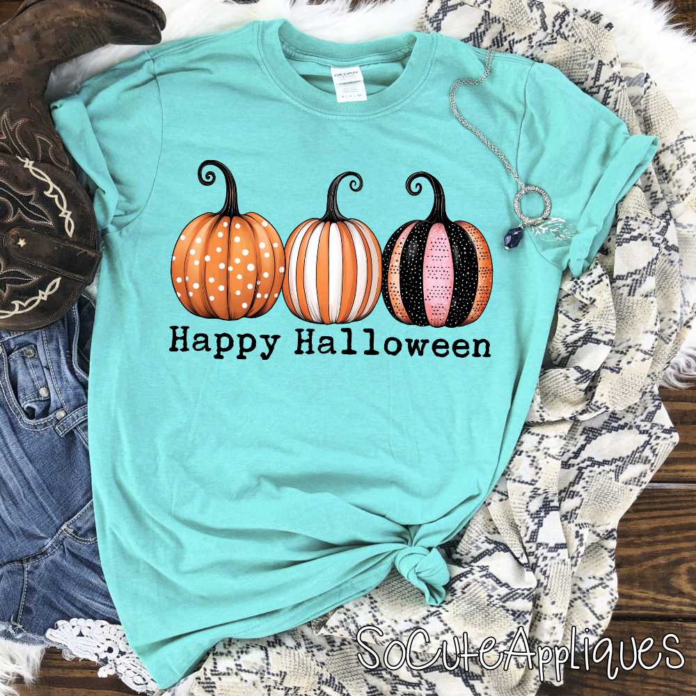 Happy Halloween pumpkins *DTF* Transfer