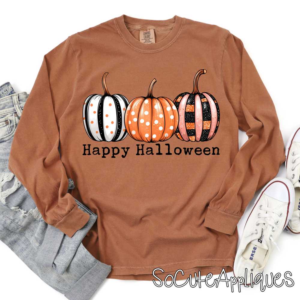 Happy Halloween pumpkins *DTF* Transfer