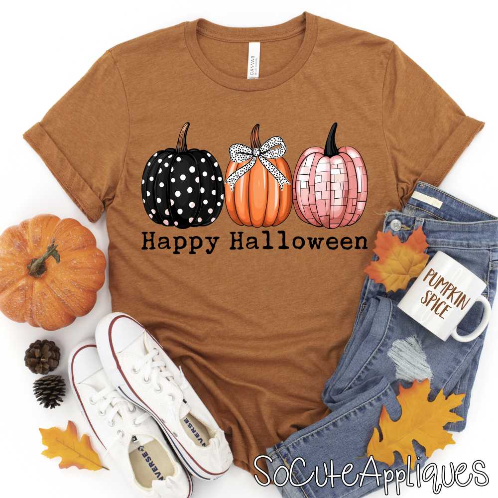 Happy Halloween pumpkins *DTF* Transfer