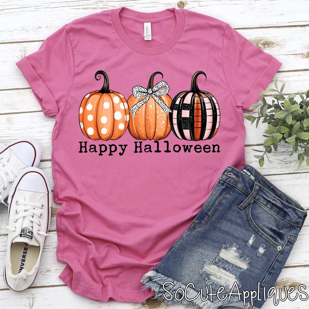 Happy Halloween pumpkins *DTF* Transfer