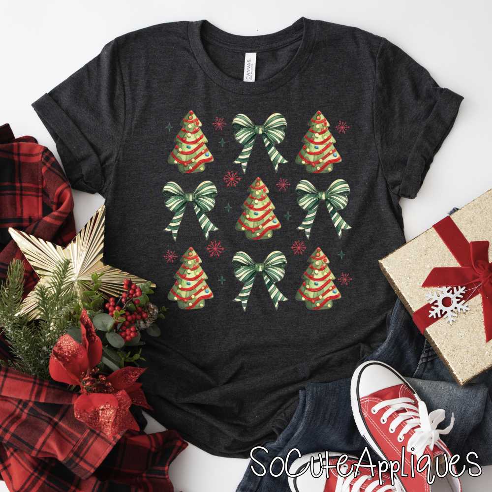 Trees and bows green *DTF* Transfer