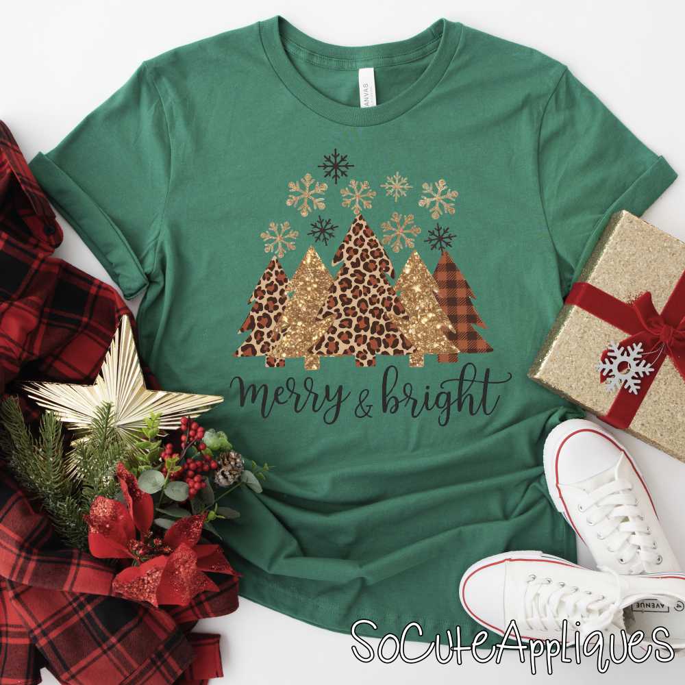 Merry and bright leopard *DTF* Transfer