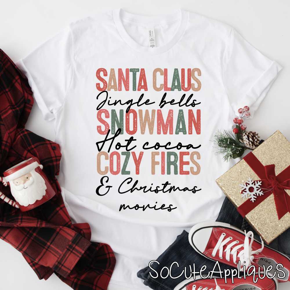 Santa claus jingle bells Christmas movies *DTF* Transfer