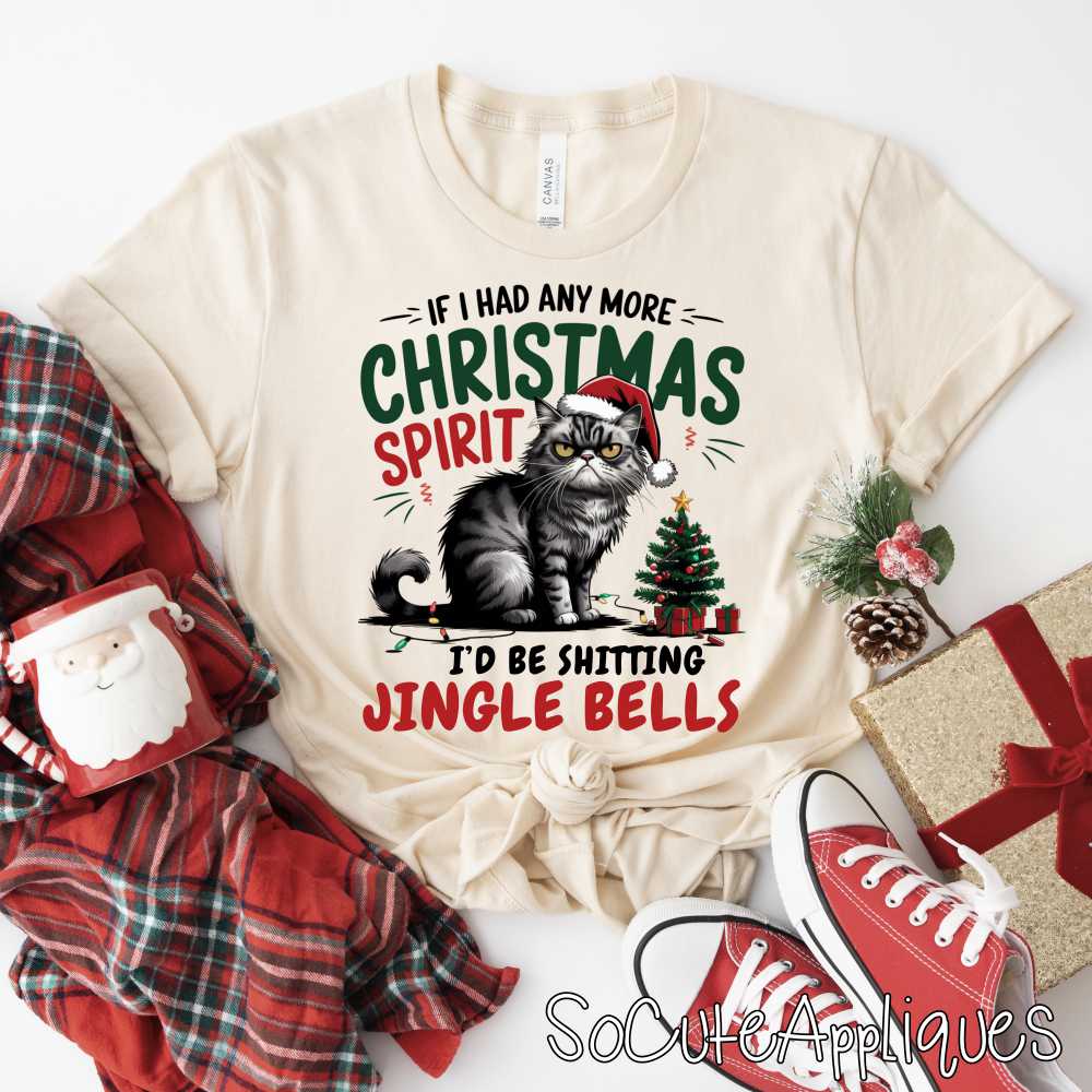 Christmas spirit cat *DTF* Transfer
