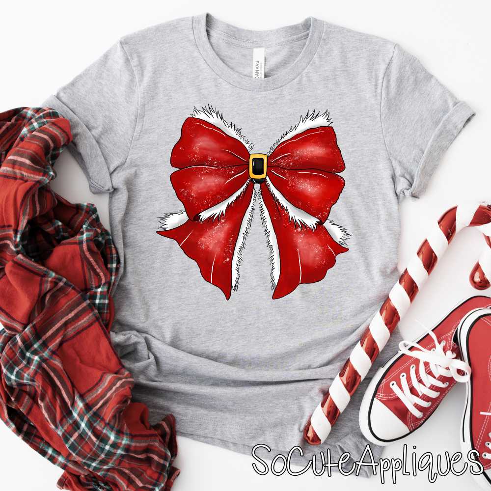 Santa bow *DTF* Transfer