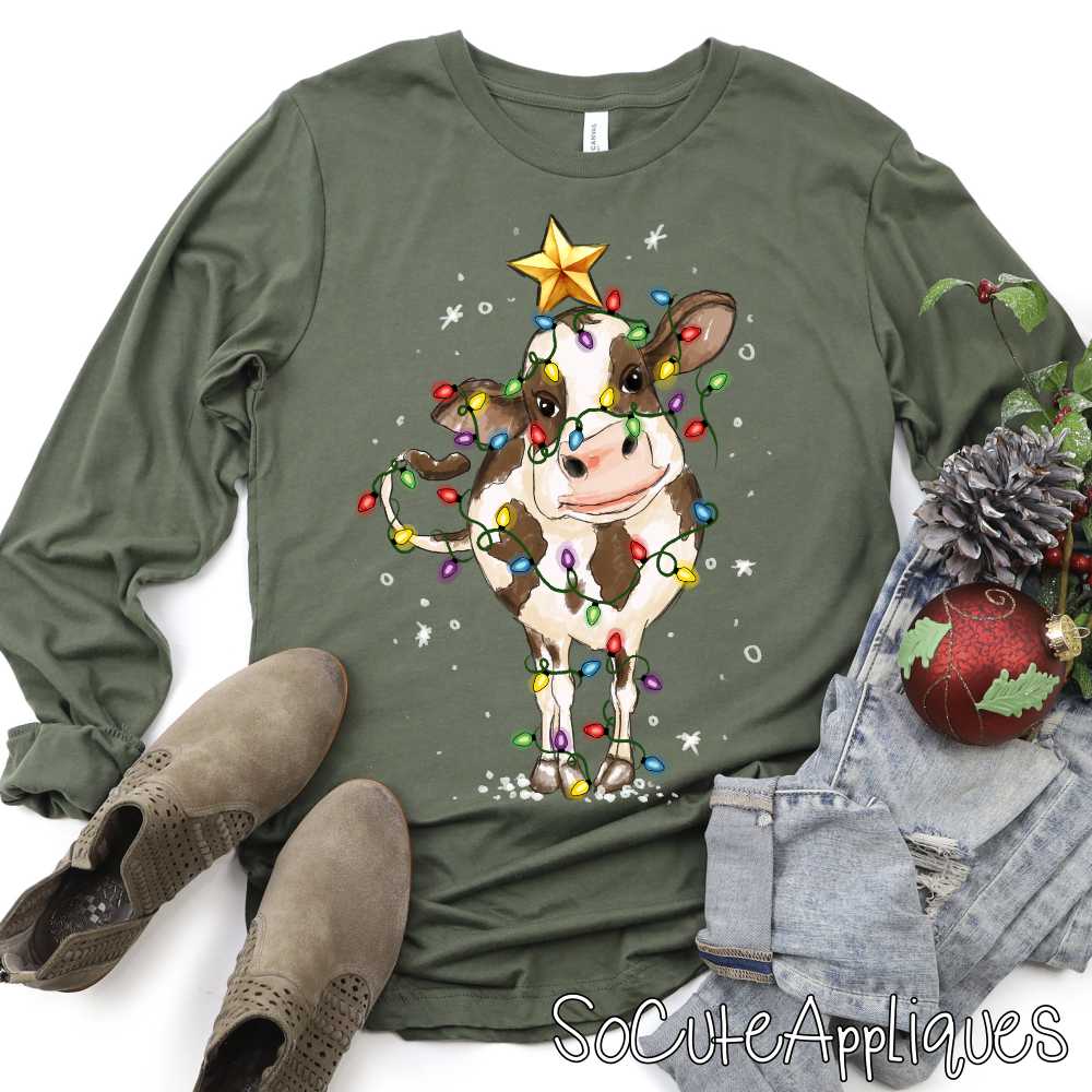 Christmas cow *DTF* Transfer