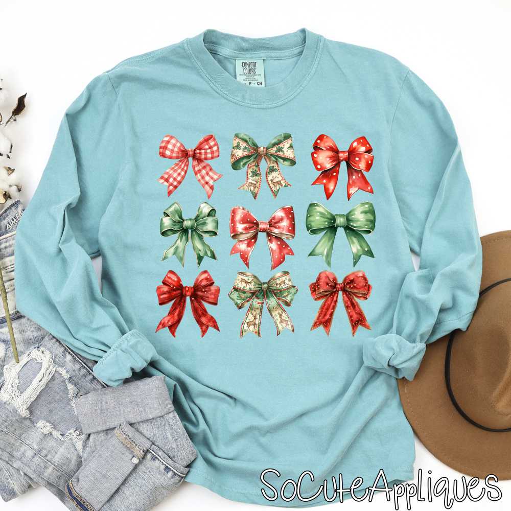 Christmas bows *DTF* Transfer