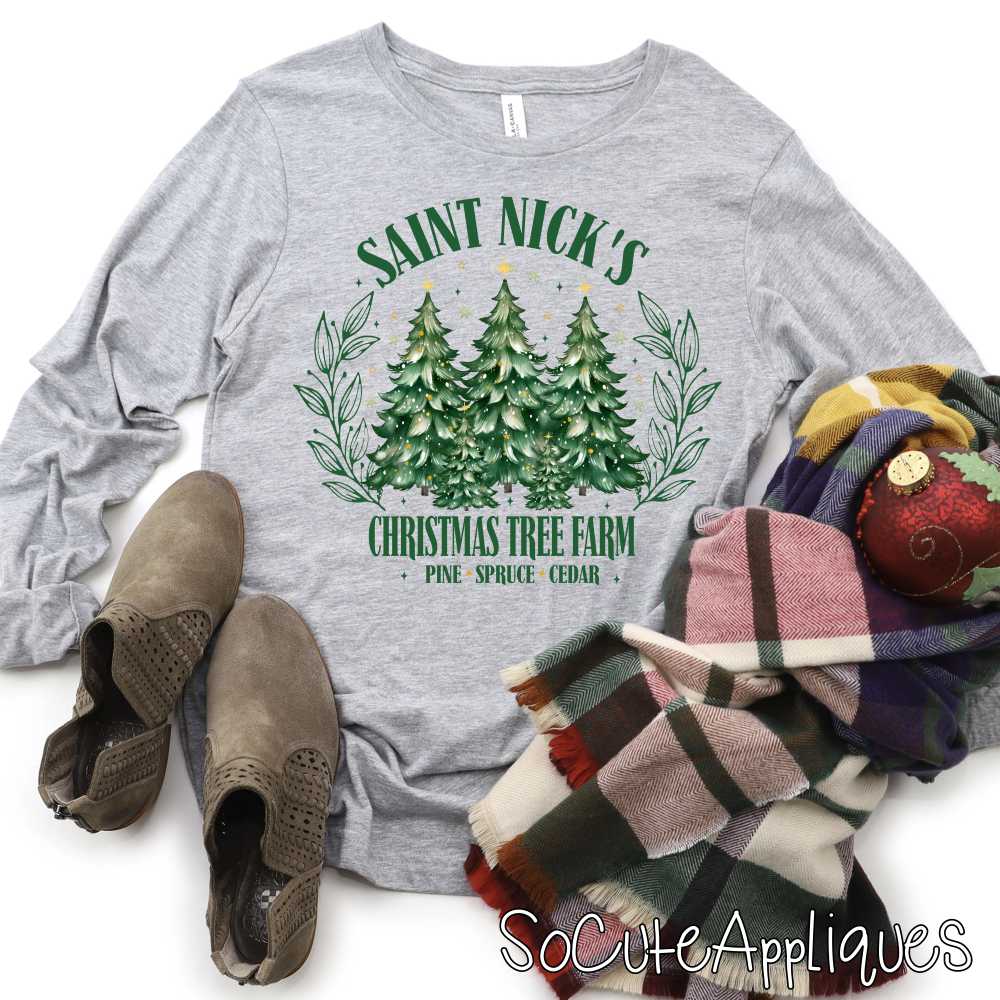 Saint Nicks christmas tree farm *DTF* Transfer