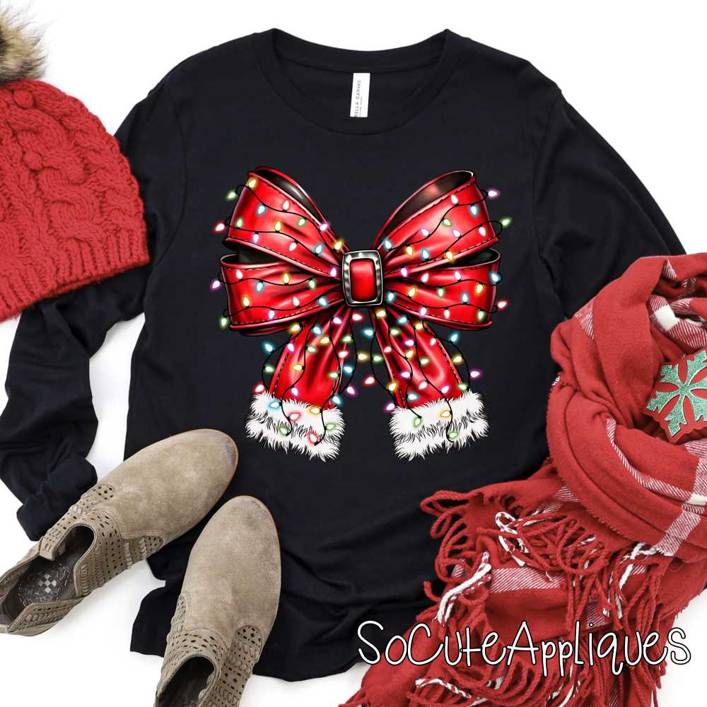 Santa bow *DTF* Transfer