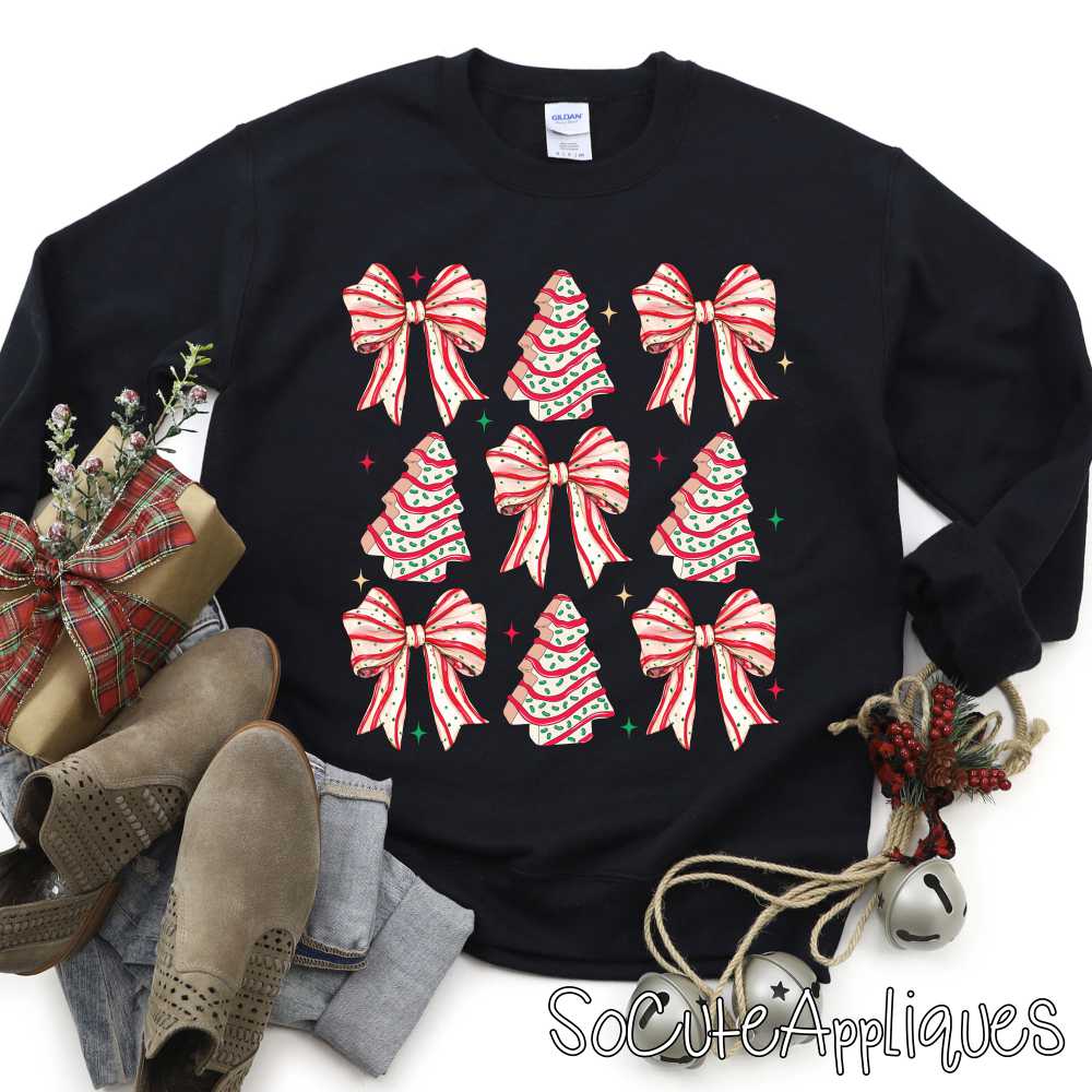 Christmas tree bows *DTF* Transfer