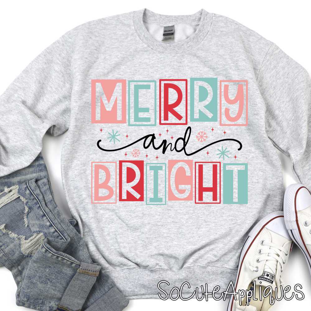 Merry and bright squares *DTF* Transfer