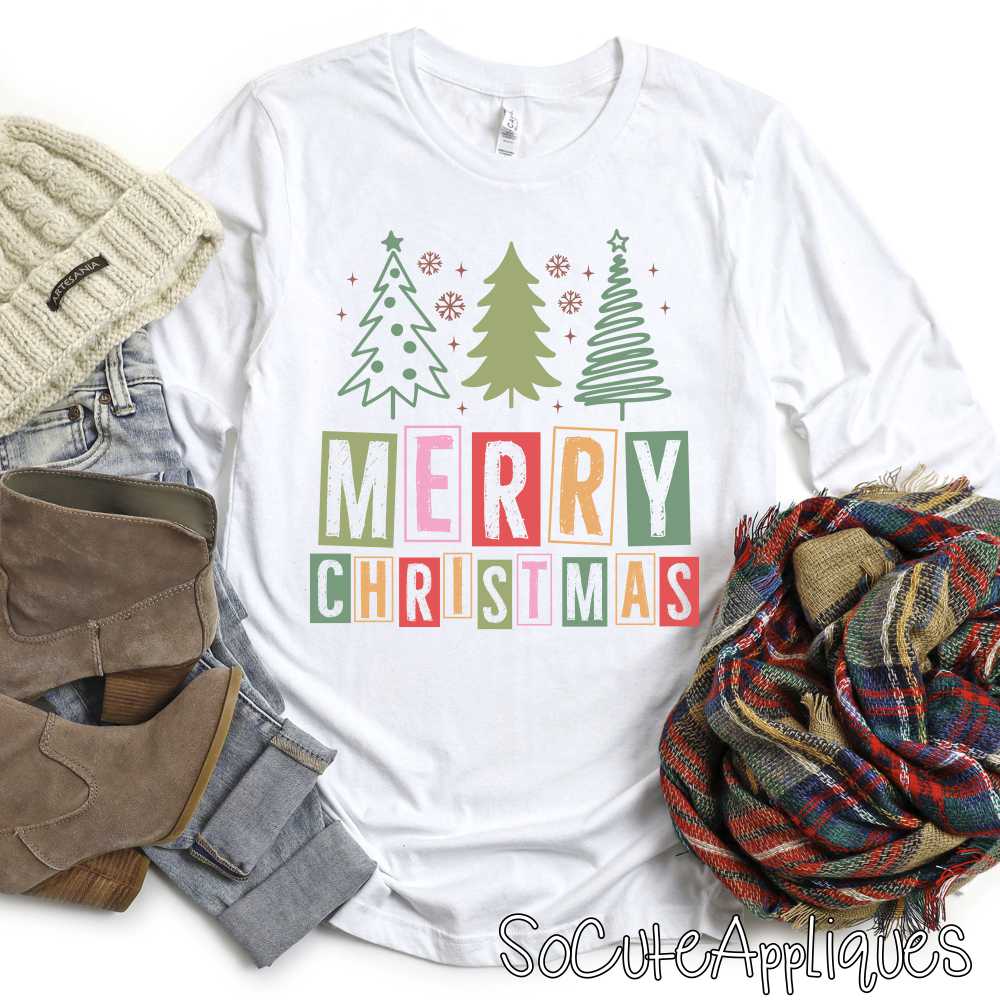 Merry Christmas squares *DTF* Transfer
