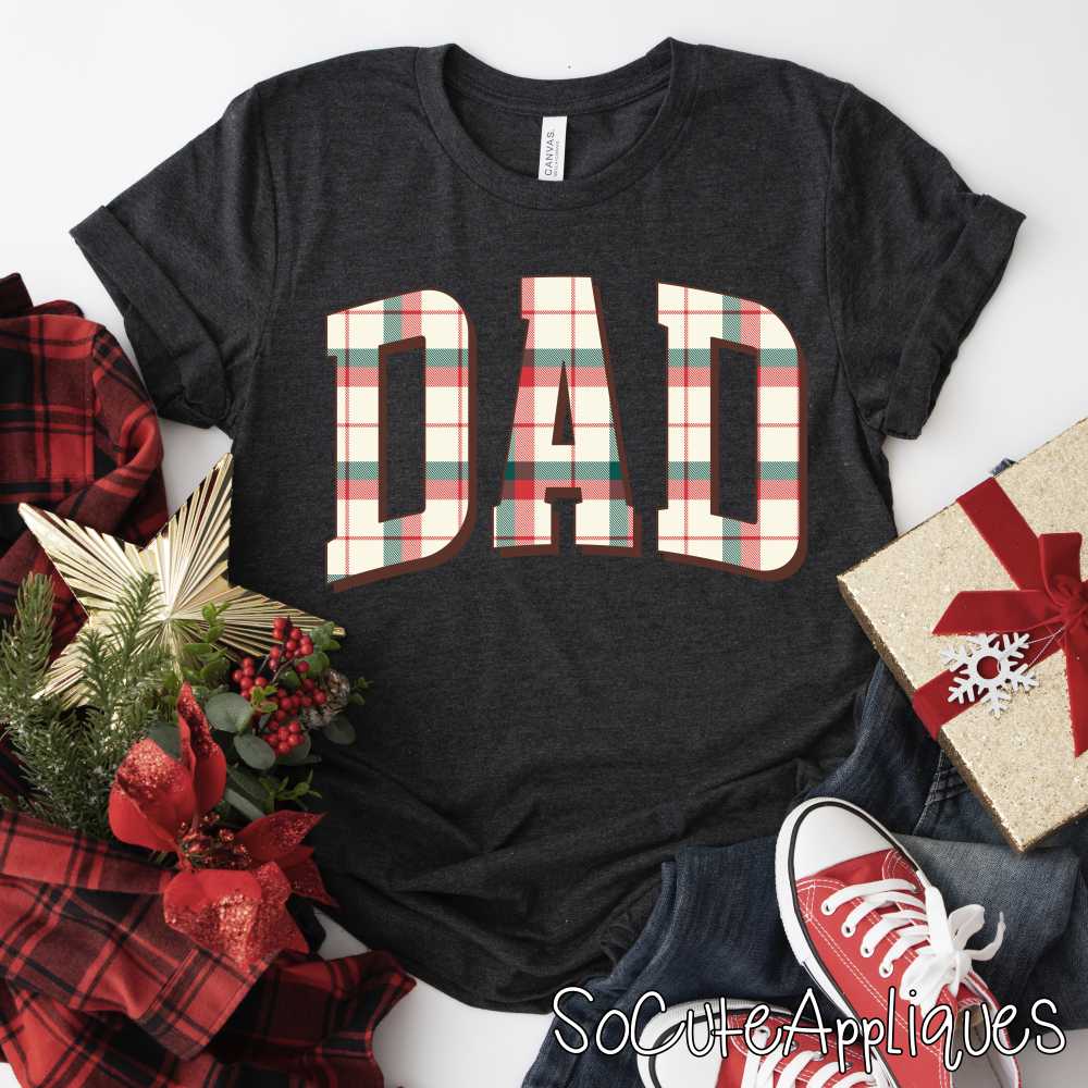 Dad Christmas plaid *DTF* Transfer