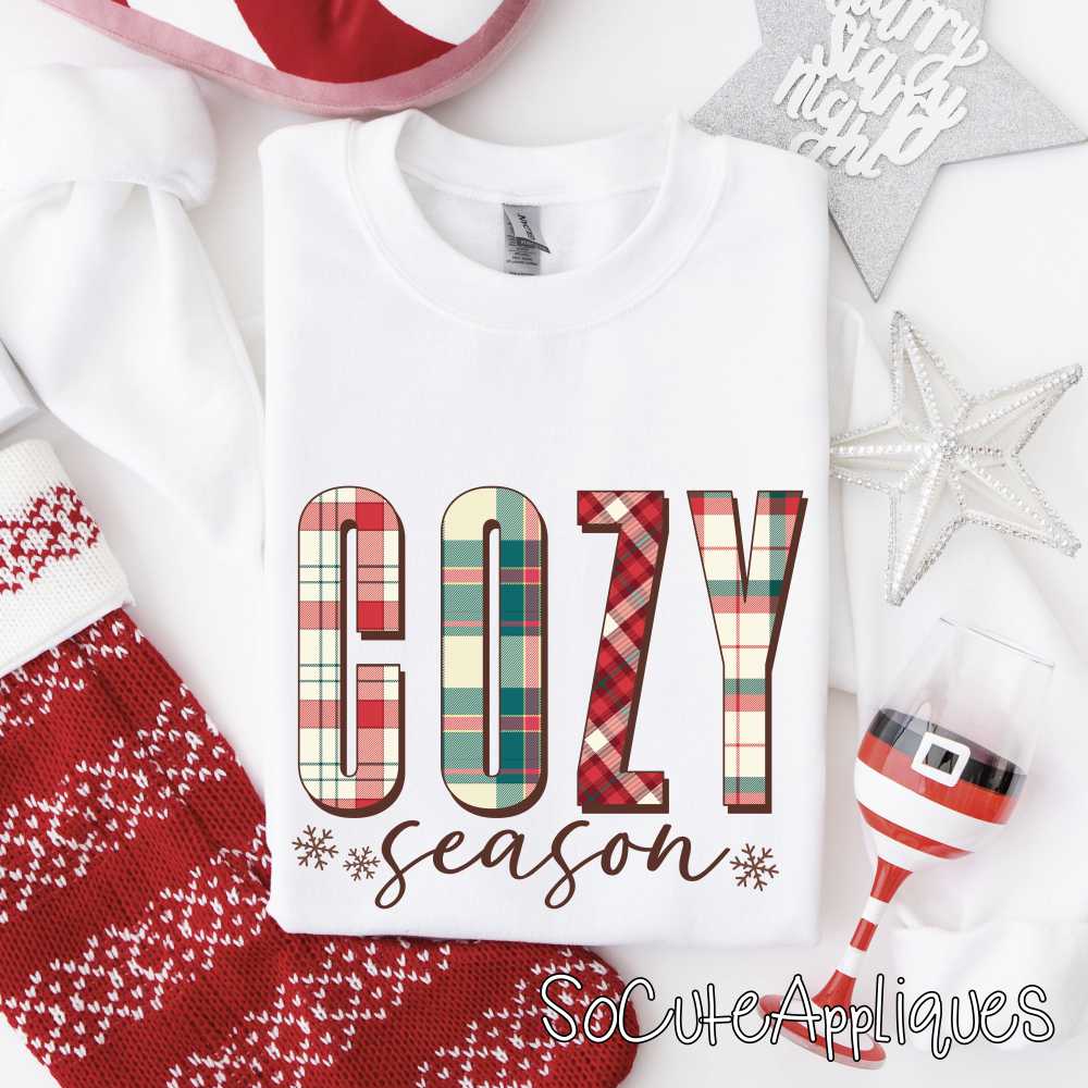 Cozy season Christmas plaid *DTF* Transfer