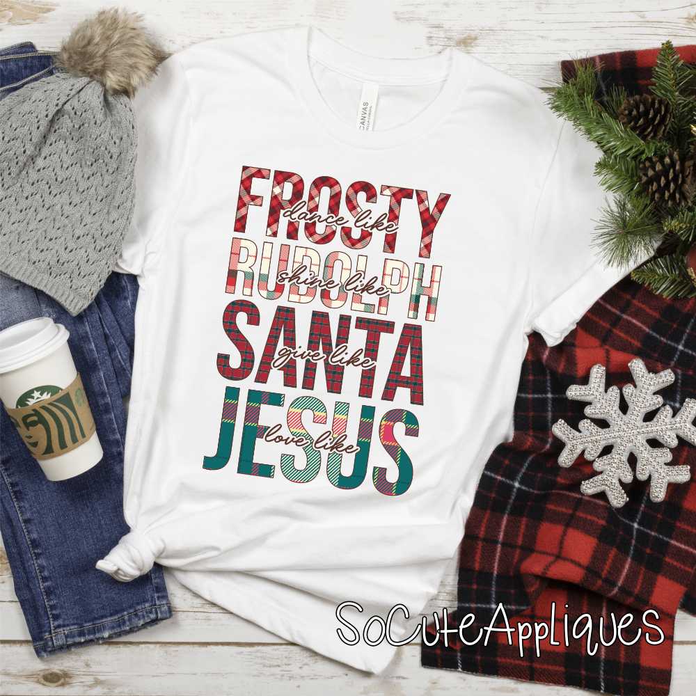 Dance like Frosty Christmas plaid *DTF* Transfer