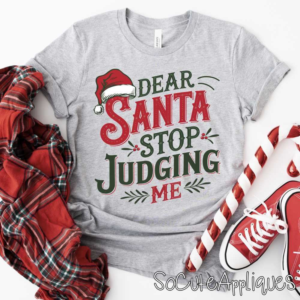 Dear Santa stop judging me *DTF* Transfer