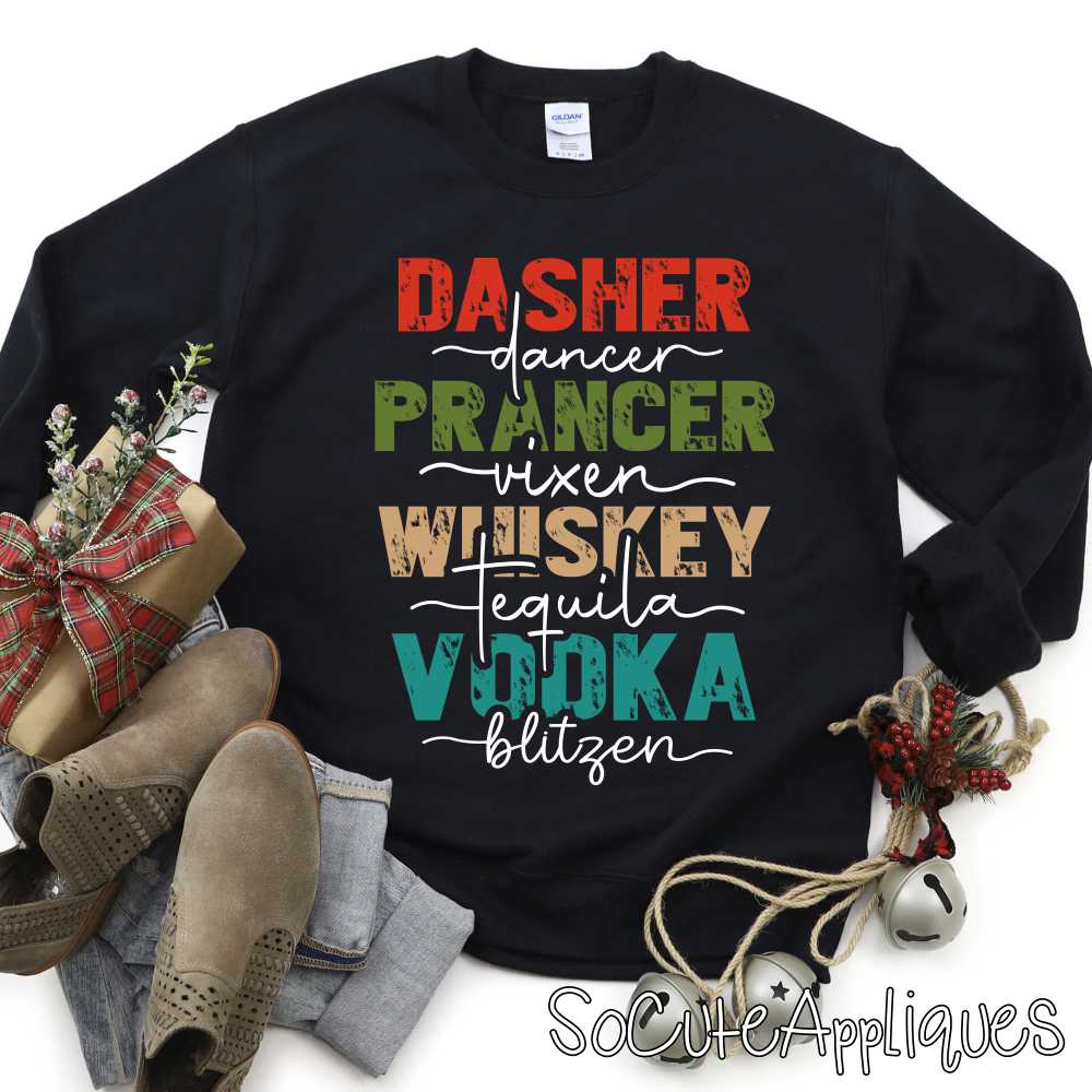 Dasher dancer prancer *DTF* Transfer