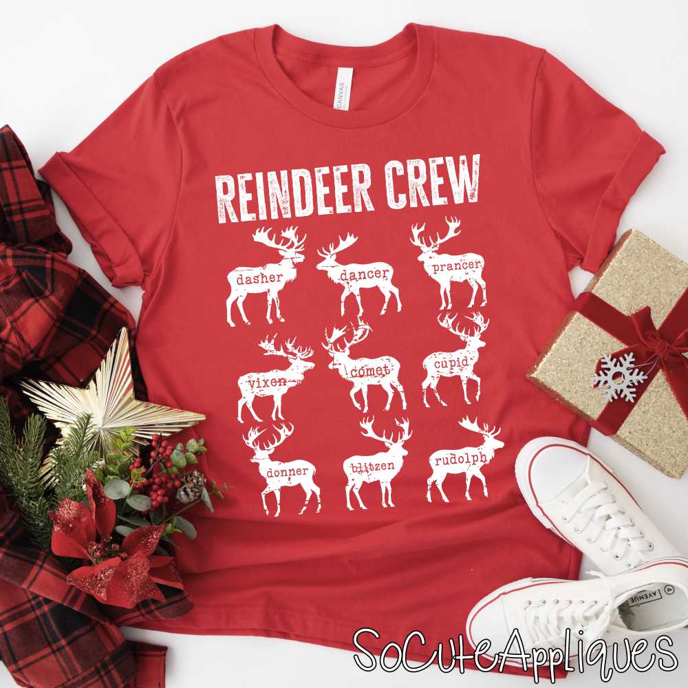 Reindeer crew WHITE *DTF* Transfer
