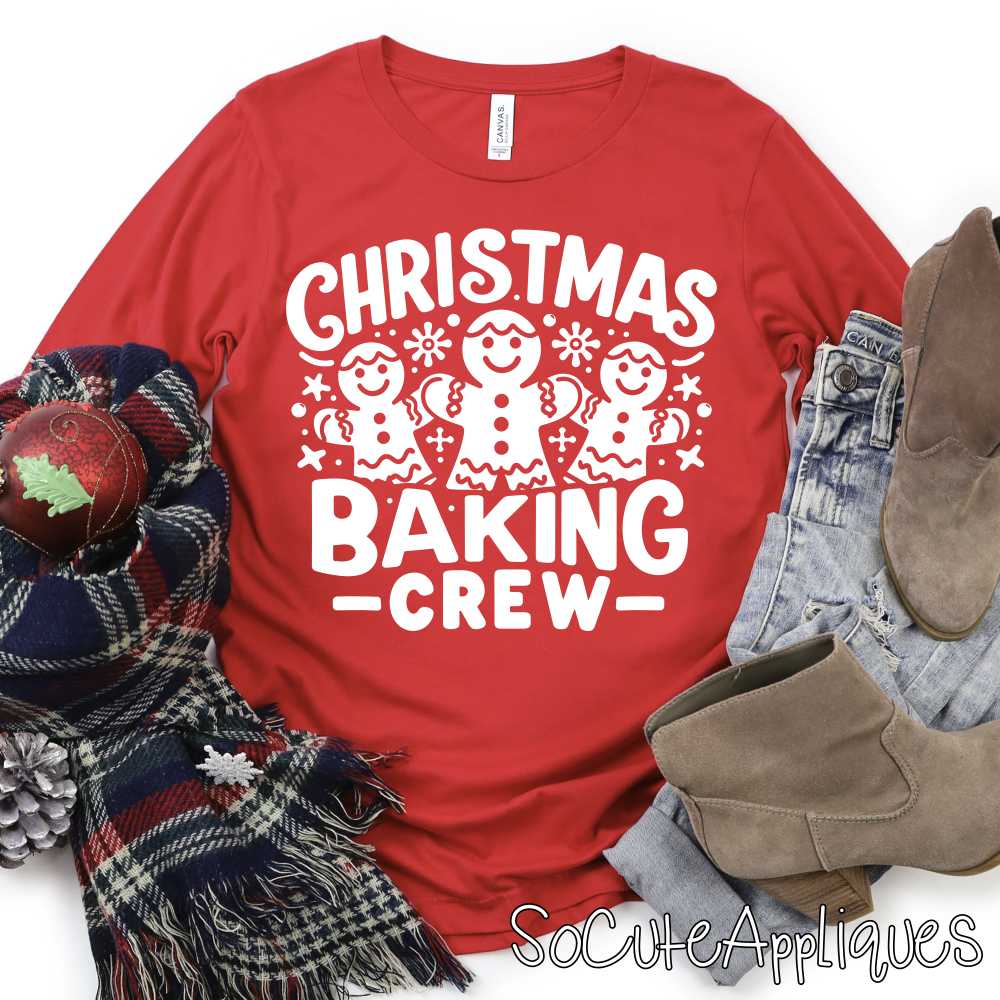 Christmas baking crew WHITE *DTF* Transfer
