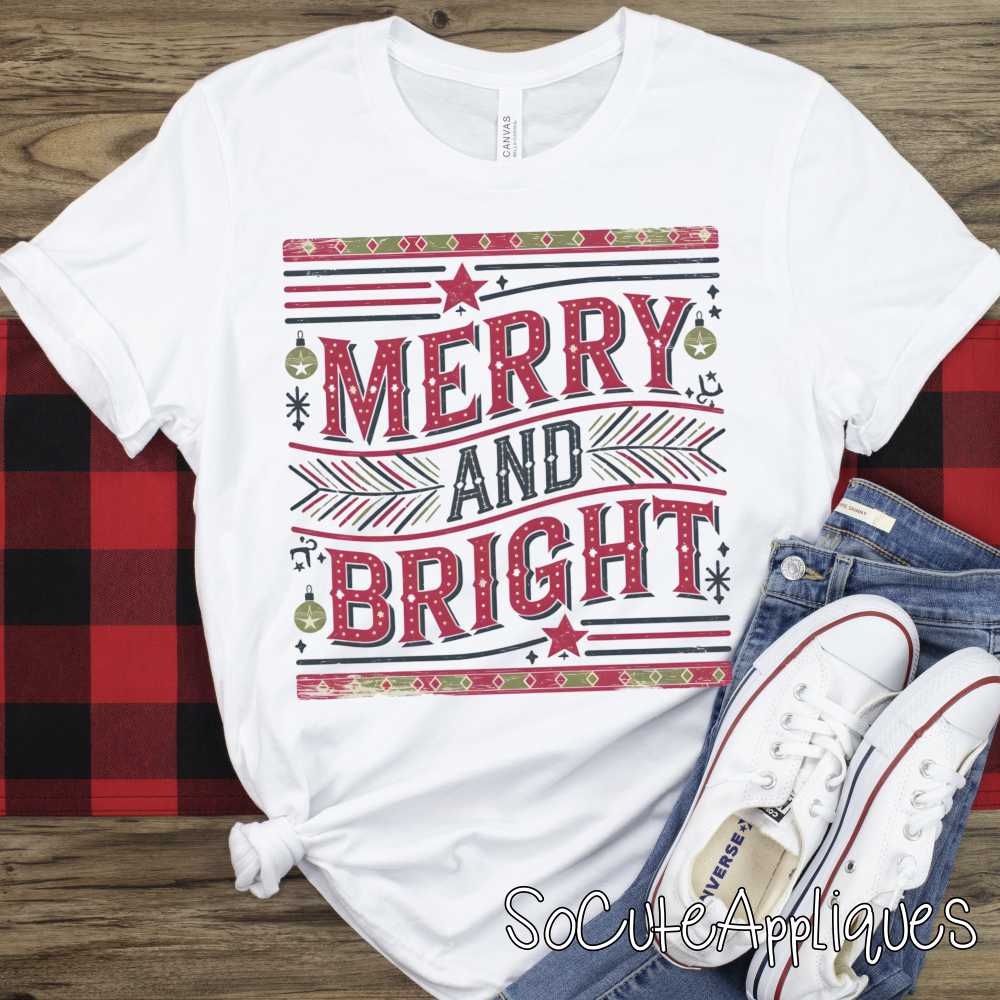 Merry and Bright *DTF* Transfer
