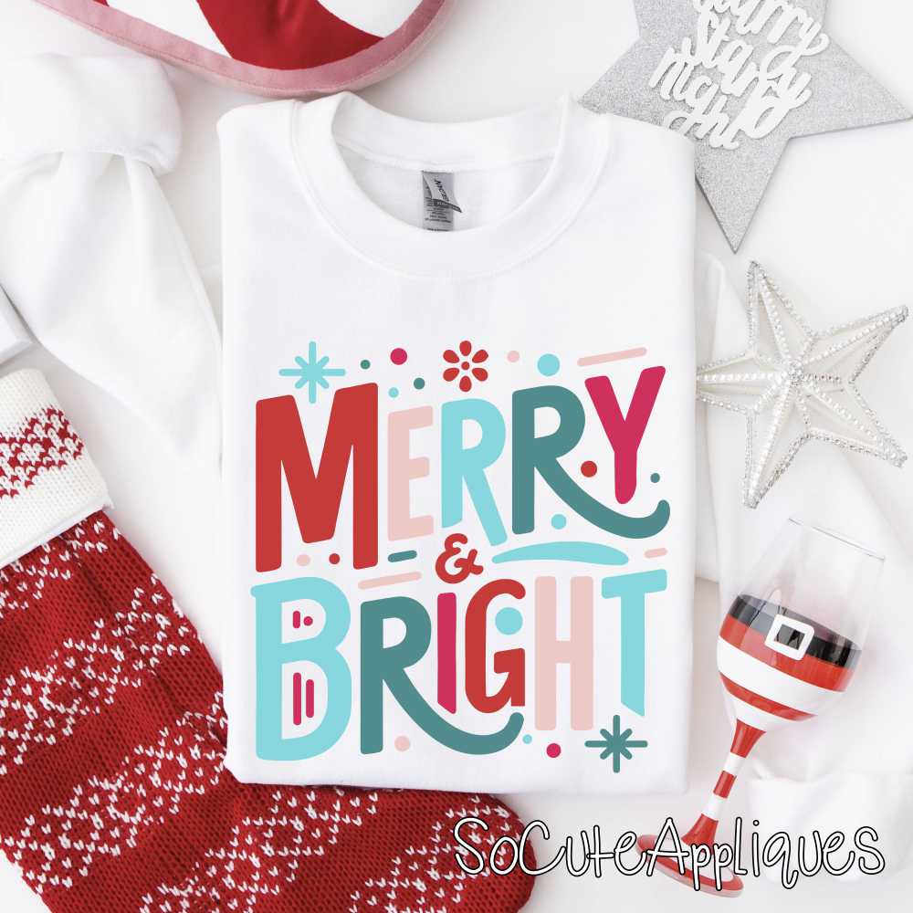 Merry and Bright *DTF* Transfer