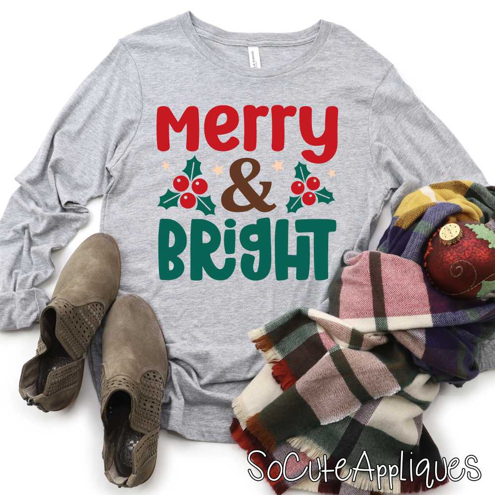 Merry and Bright *DTF* Transfer