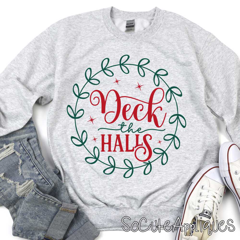 Deck the halls Circle *DTF* Transfer