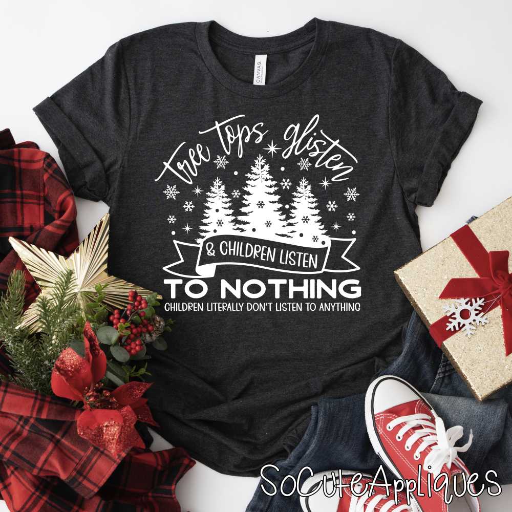 Tree tops glisten WHITE *DTF* Transfer