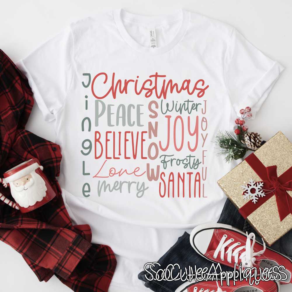 Christmas words *DTF* Transfer