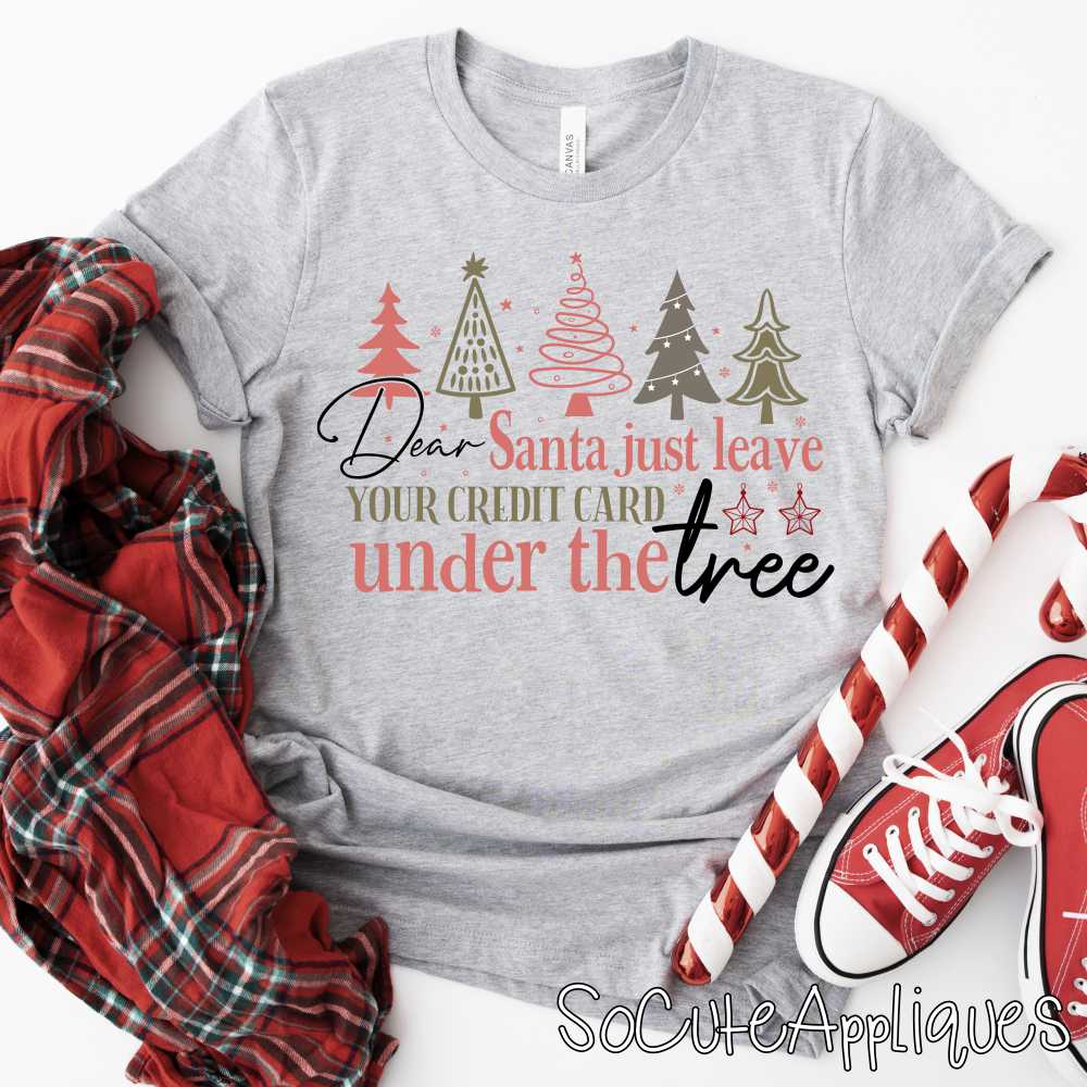 Dear santa leave your credit card *DTF* Transfer