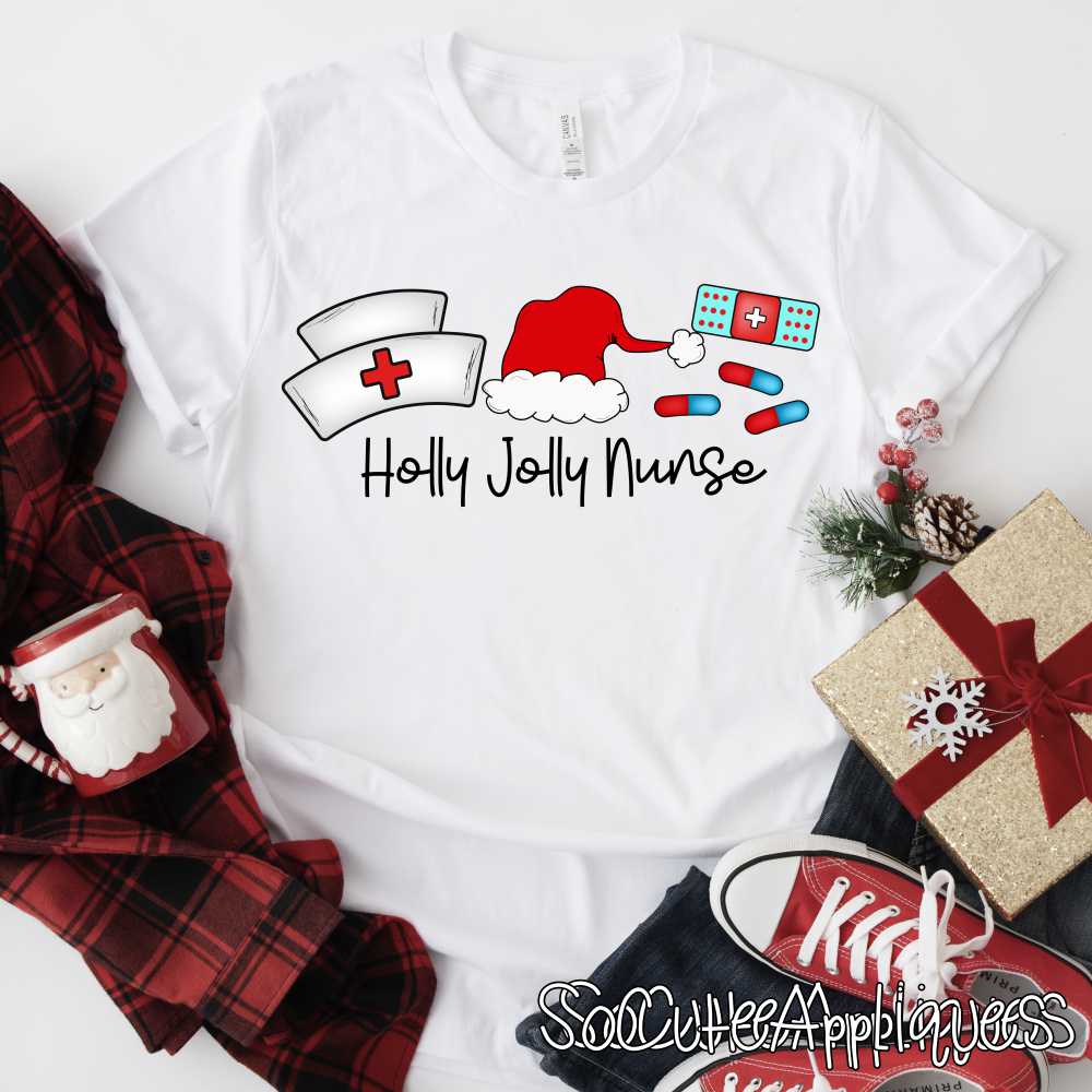 Holly Jolly Nurse *DTF* Transfer